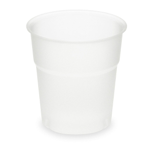 Einweg-Trinkbecher matt natur 100 ml 0,1 l aus PLA ø 57mm, 50 Stk.