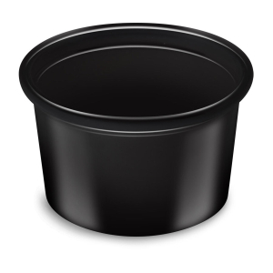 Dressingbecher Feinkostbecher schwarz PP 30 ml Ø 46 mm, 50 Stk.