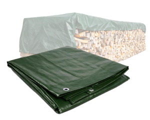 PolyTarp PE Holzabdeckplane Schutzplane 1,5 x 6m grün reißfest wasserdicht 210g/m²