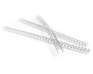 Drahtbinderücken 6mm 1/4', bis max. 35 Blatt, 3:1 Teilung, Silber, 20 Stk.