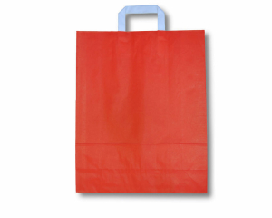 Papiertragetaschen aus Kraftpapier 180+80x220mm rot, 250 Stk.