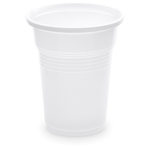 Trinkbecher Getränkebecher weiß 100 ml PP, Ø 57 mm, 100 Stk.